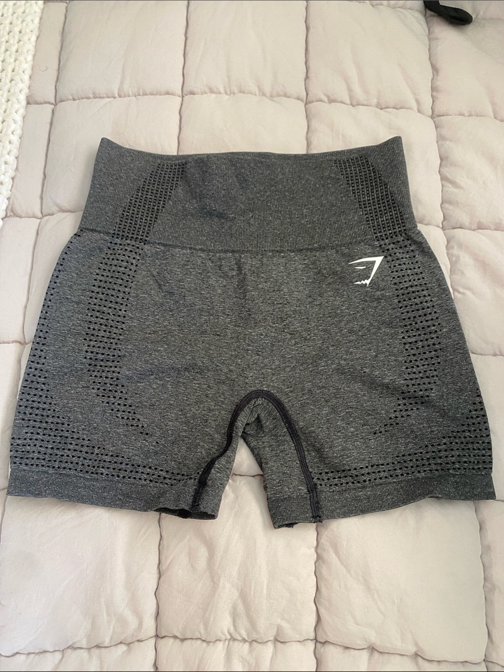Gymshark Charcoal Grey Seamless High-Waist Bike Shorts